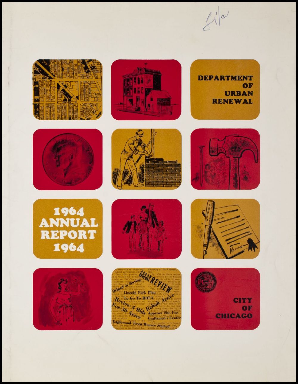 Cover of the 1964 Annual Report from the Chicago Department of Urban Renewal